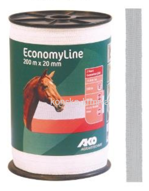 Páska pro elektrické ohradníky EconomyLine BASIC 20 mm 200m