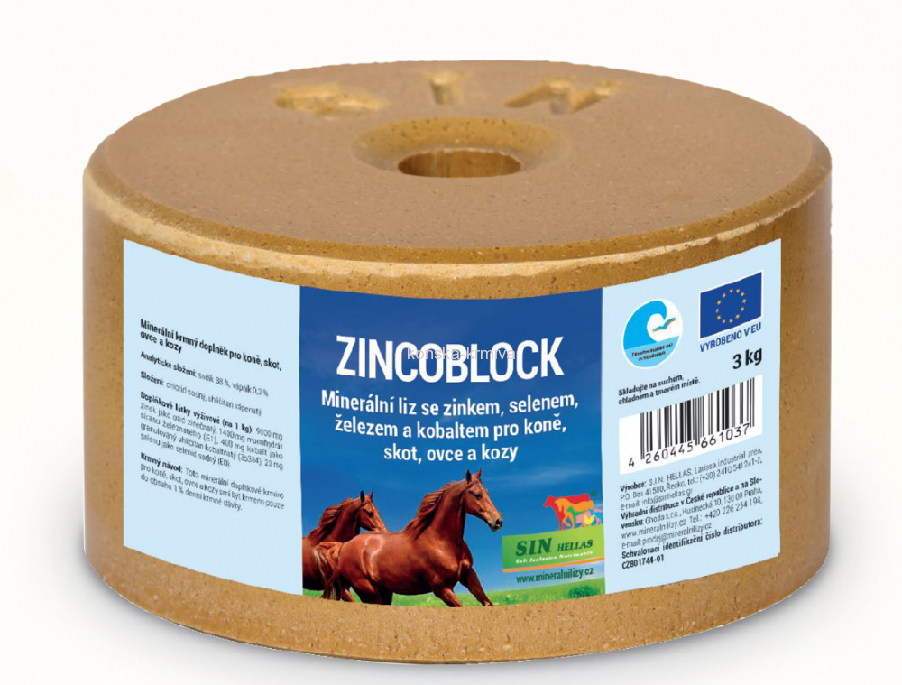 Liz minerální Zincoblok 3 kg